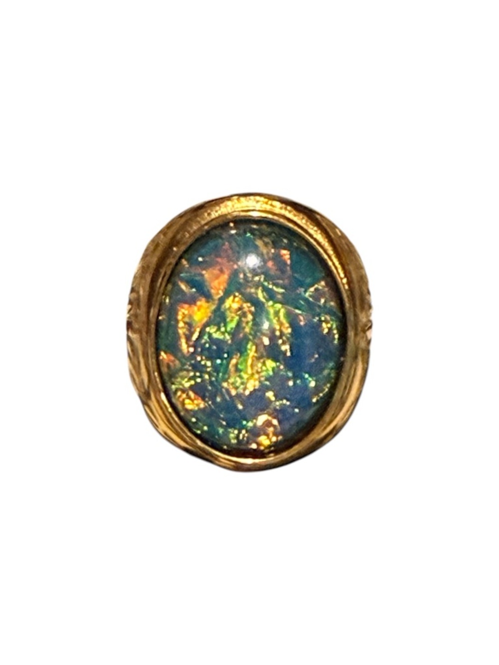 Blue Opal-Like Stone Ring